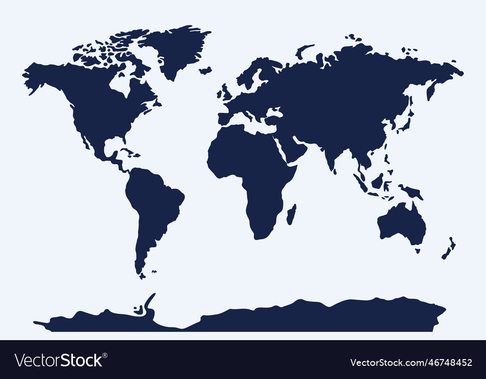 World map pattern continent simplified Royalty Free Vector