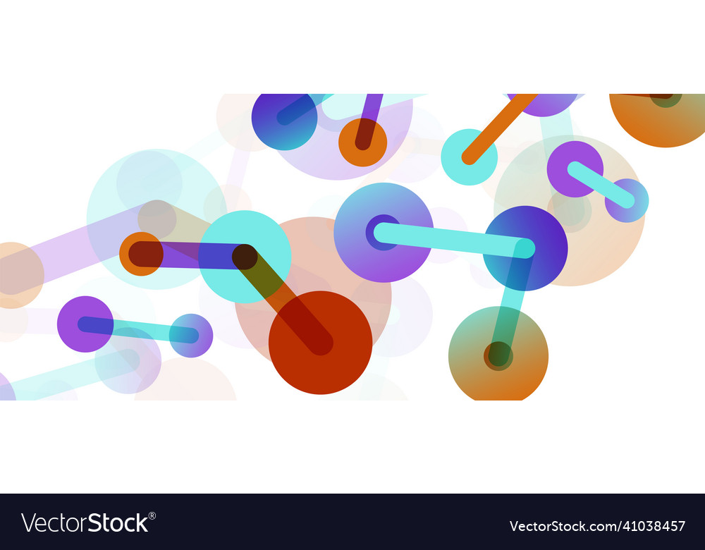 Abstract background round dots connected by lines