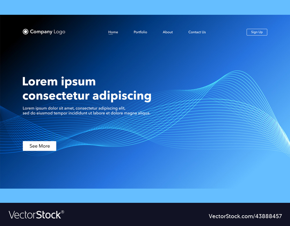 Abstract background website landing page template