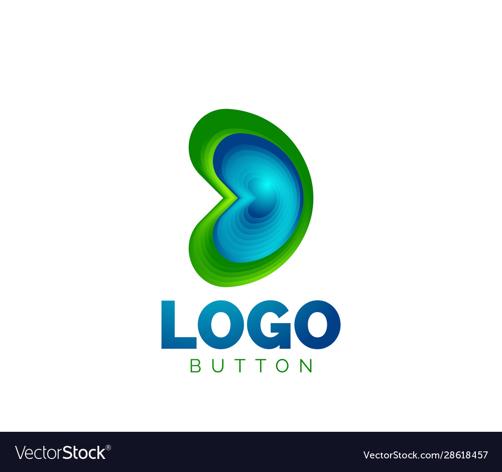 Abstract round shape logo template minimal