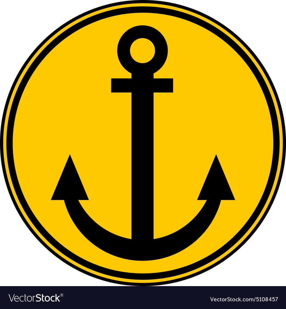 Anchor button Royalty Free Vector Image - VectorStock