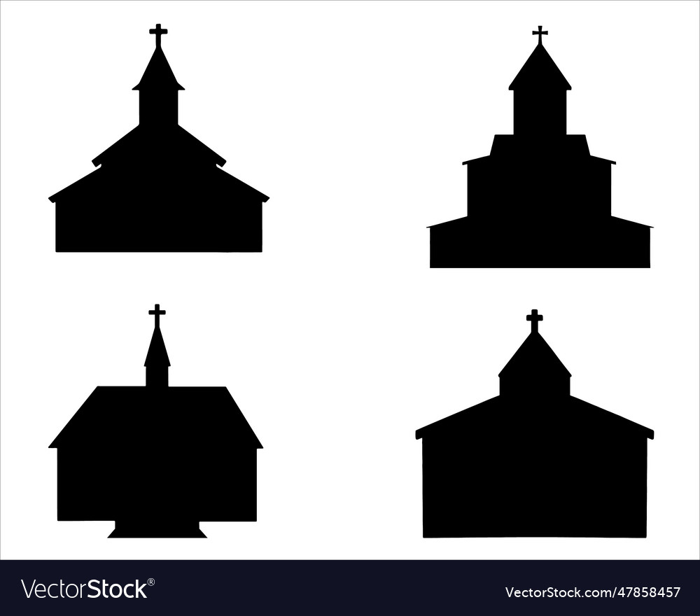 Church silhouette Royalty Free Vector Image - VectorStock