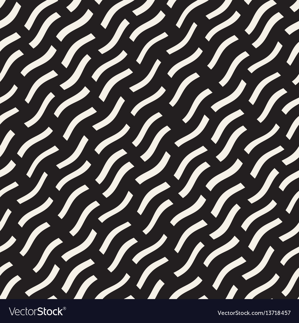 Hand drawn scattered wavy lines monochrome texture