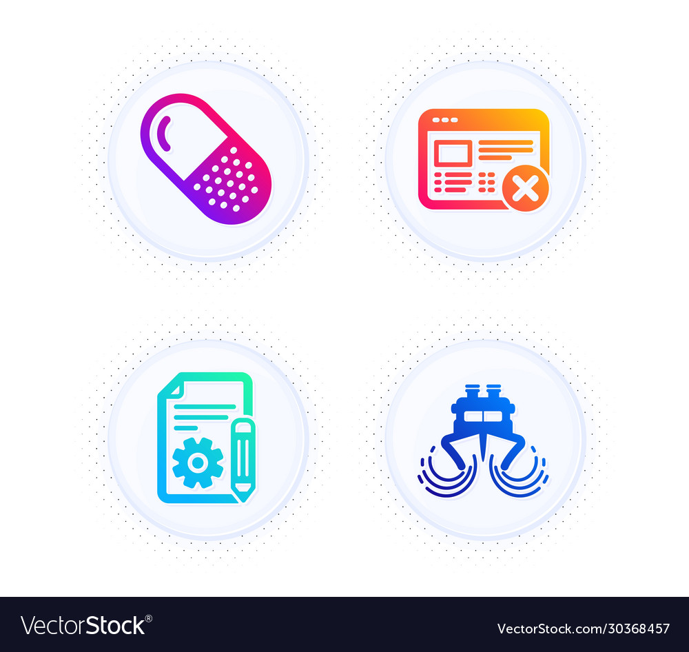 Reject web documentation and capsule pill icons