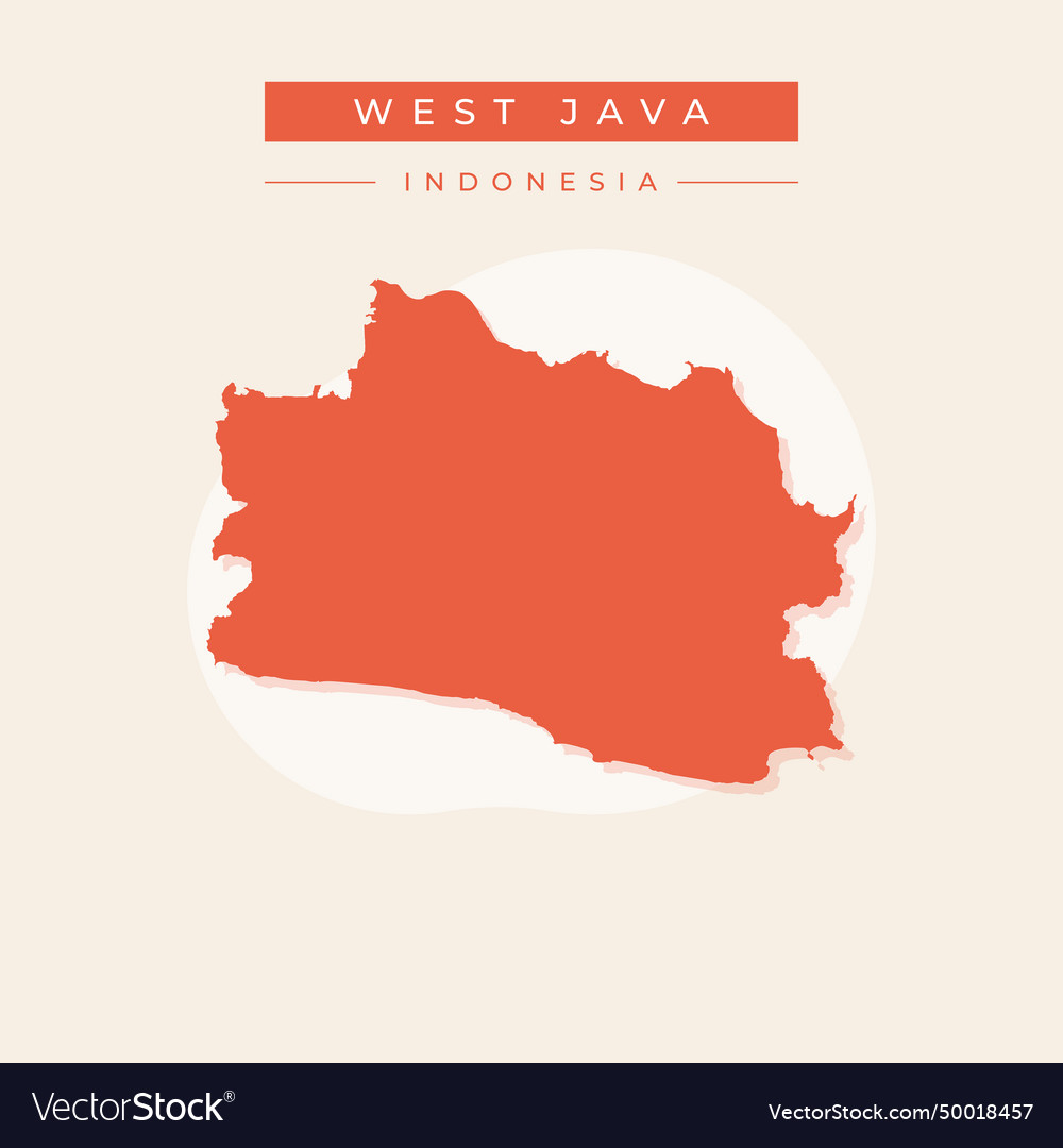 West java map indonesia Royalty Free Vector Image