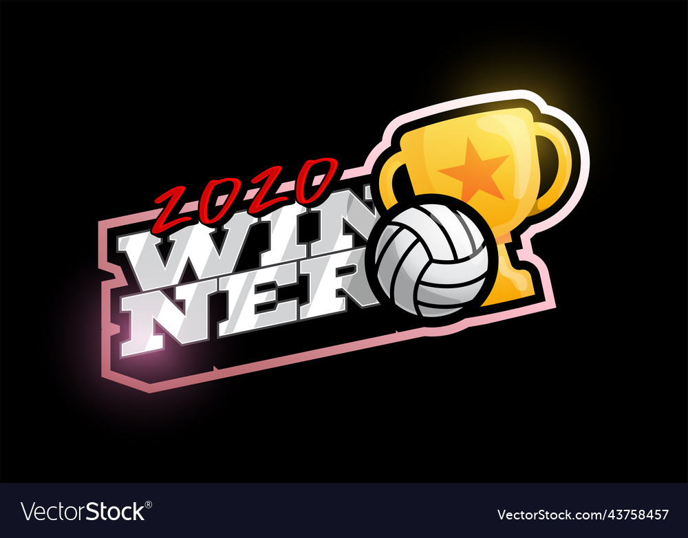 Winner 2020 volleyball logo modern professional