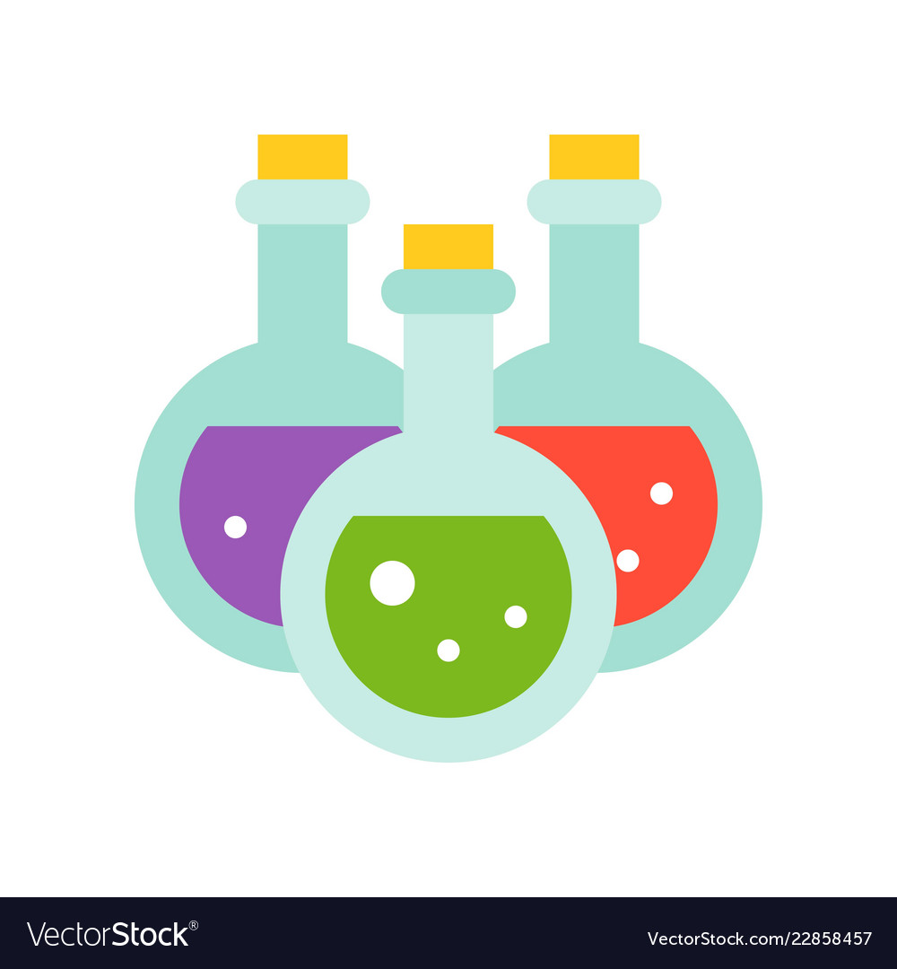 Witch potion halloween related icon flat design