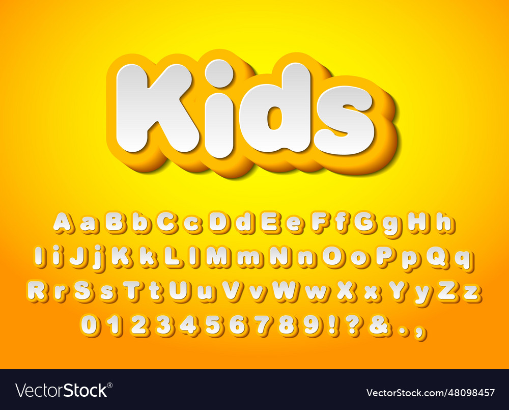 Yellow 3d letters set