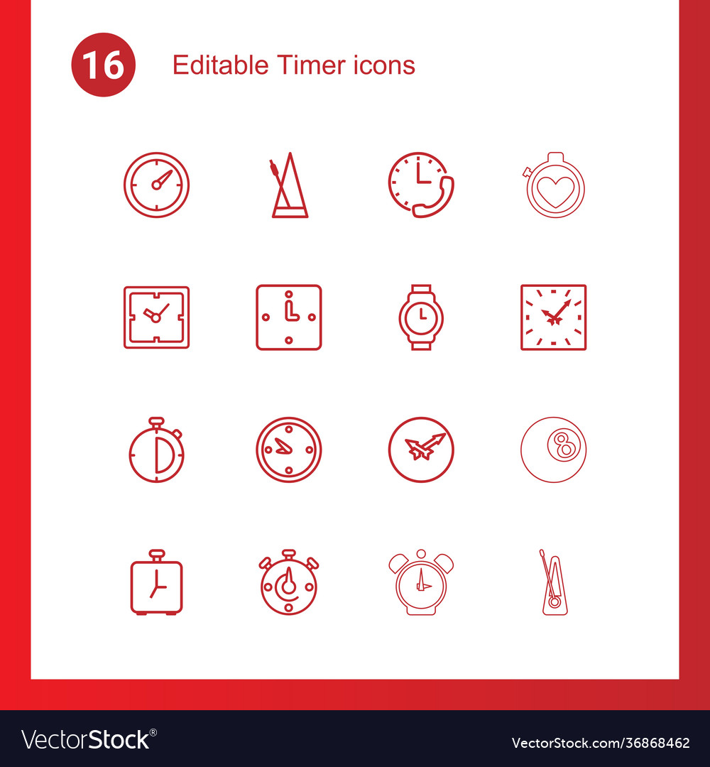 16 timer icons