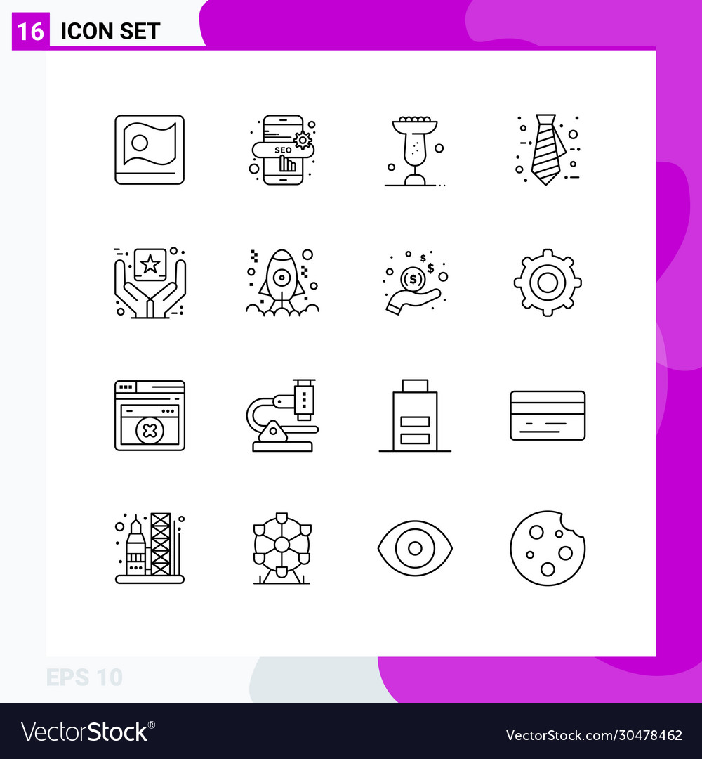 16 universal outlines set for web and mobile