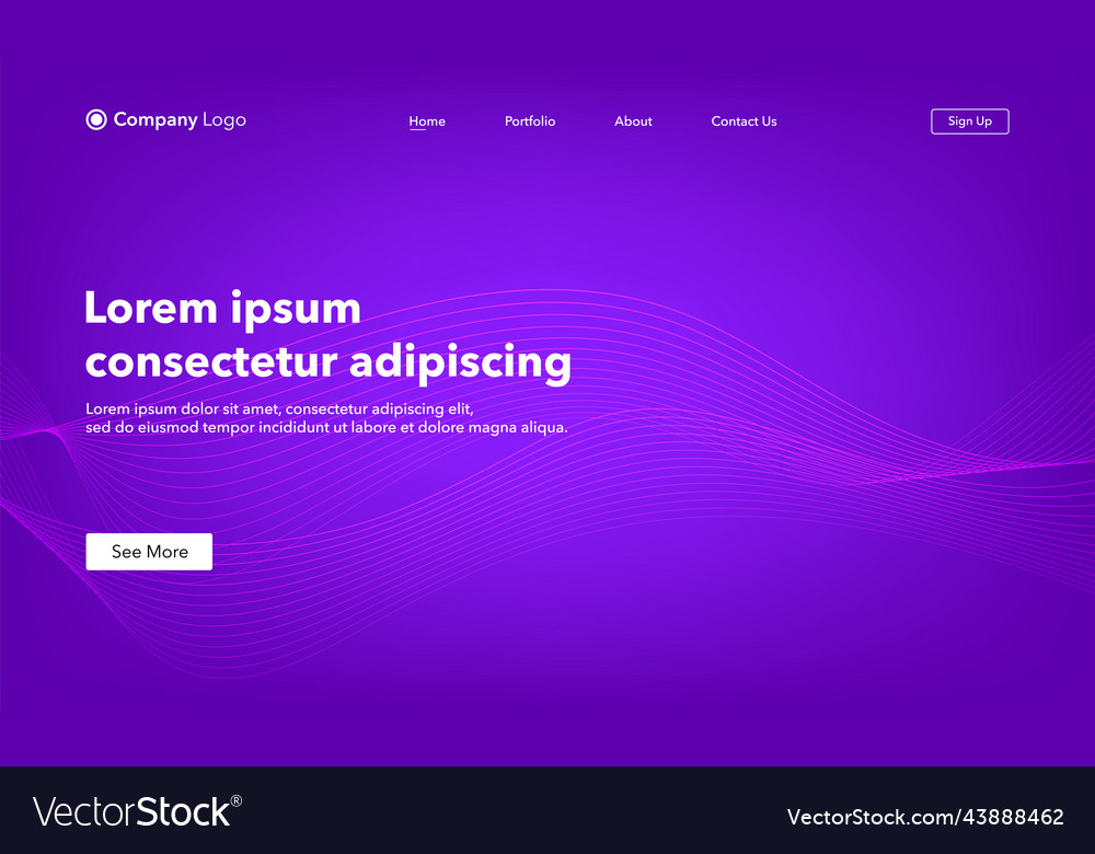 Abstract background website landing page template