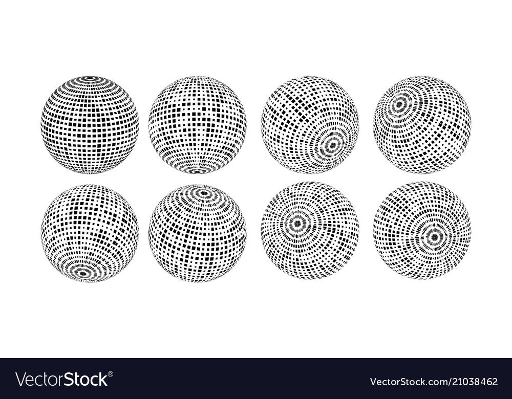 Abstract halftone 3d spheres