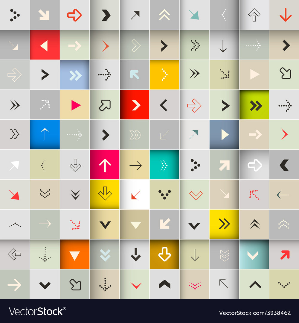 Arrows seamless background set