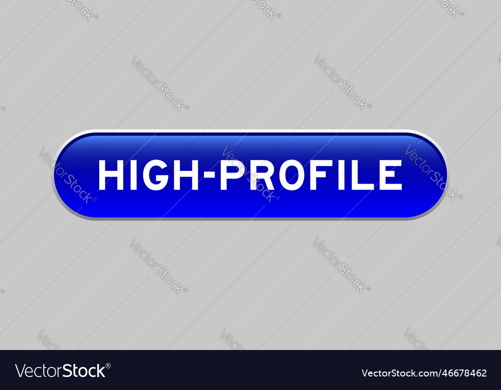 Blue color capsule shape button with word high vector image Blue color capsule shape button with word high