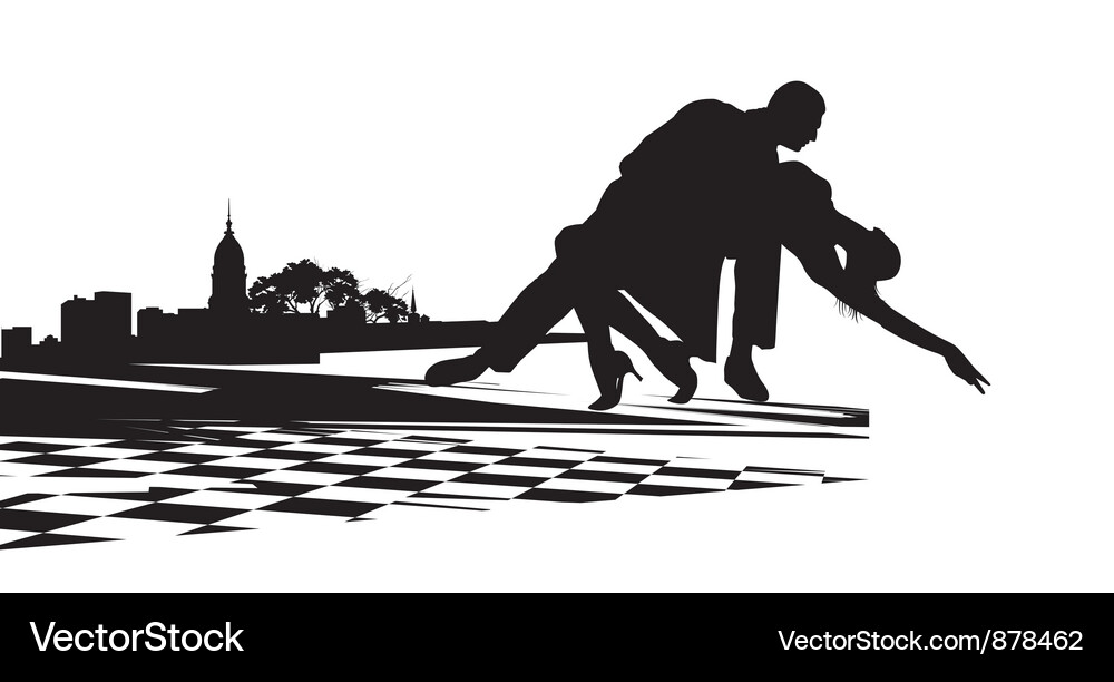 Couple dancing tango Royalty Free Vector Image