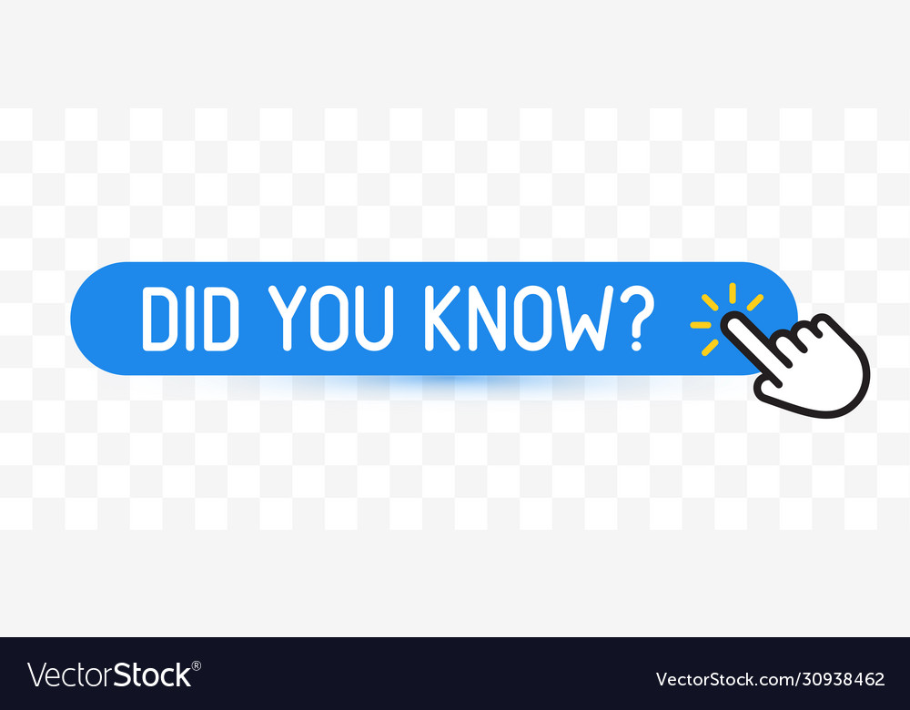 Did you know question web button template vector image Did you know question web button template