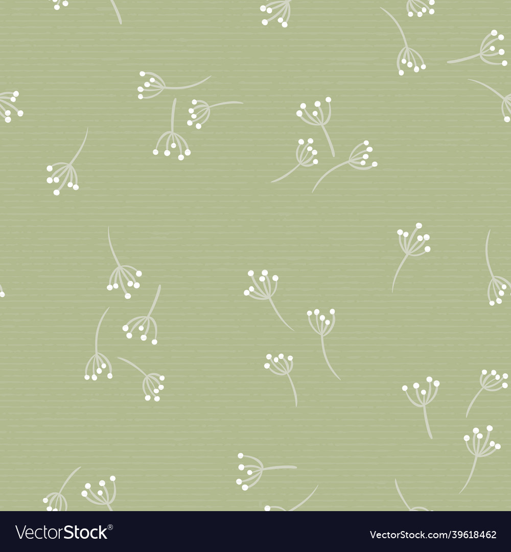 Scattered dandelion seamless background pattern vector image Scattered dandelion seamless background pattern