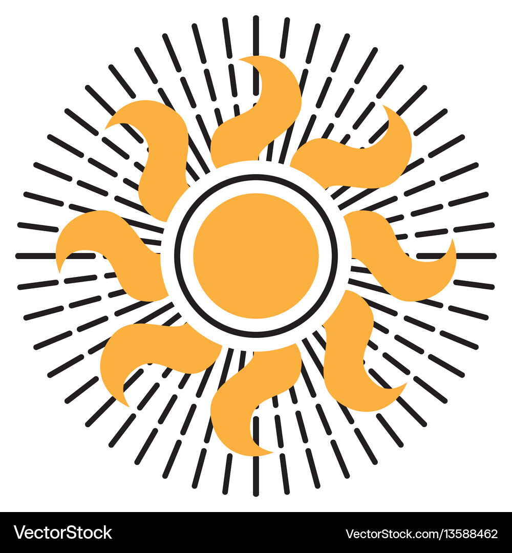 Sun icon isolated Royalty Free Vector Image - VectorStock