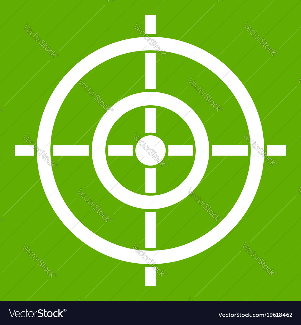 Target icon green Royalty Free Vector Image - VectorStock