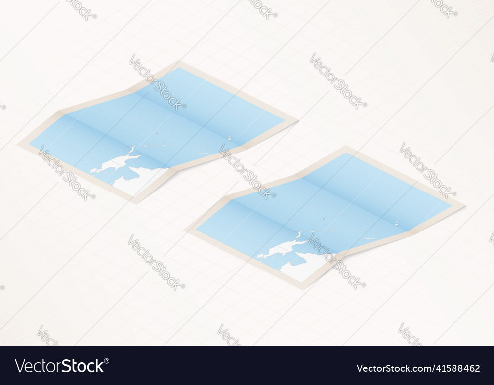 Two versions of a folded map nauru