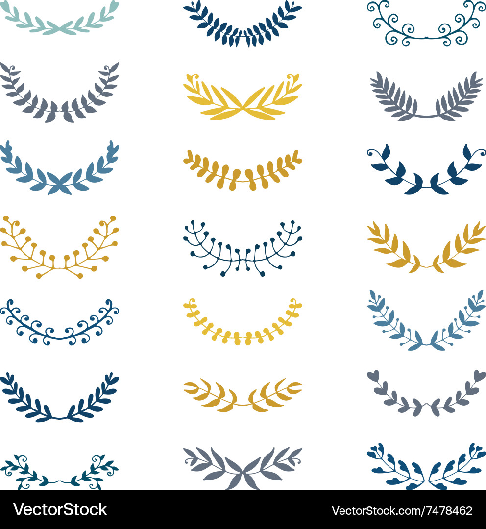Wedding vintage elements collection Royalty Free Vector