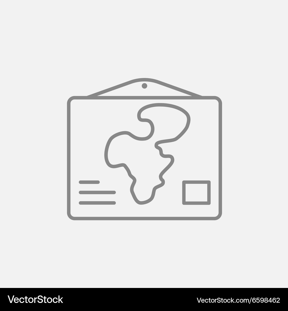 World map line icon Royalty Free Vector Image - VectorStock