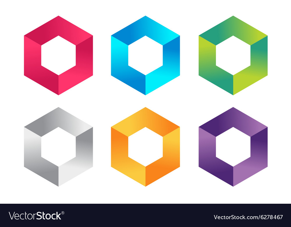 Abstract square logo template Royalty Free Vector Image