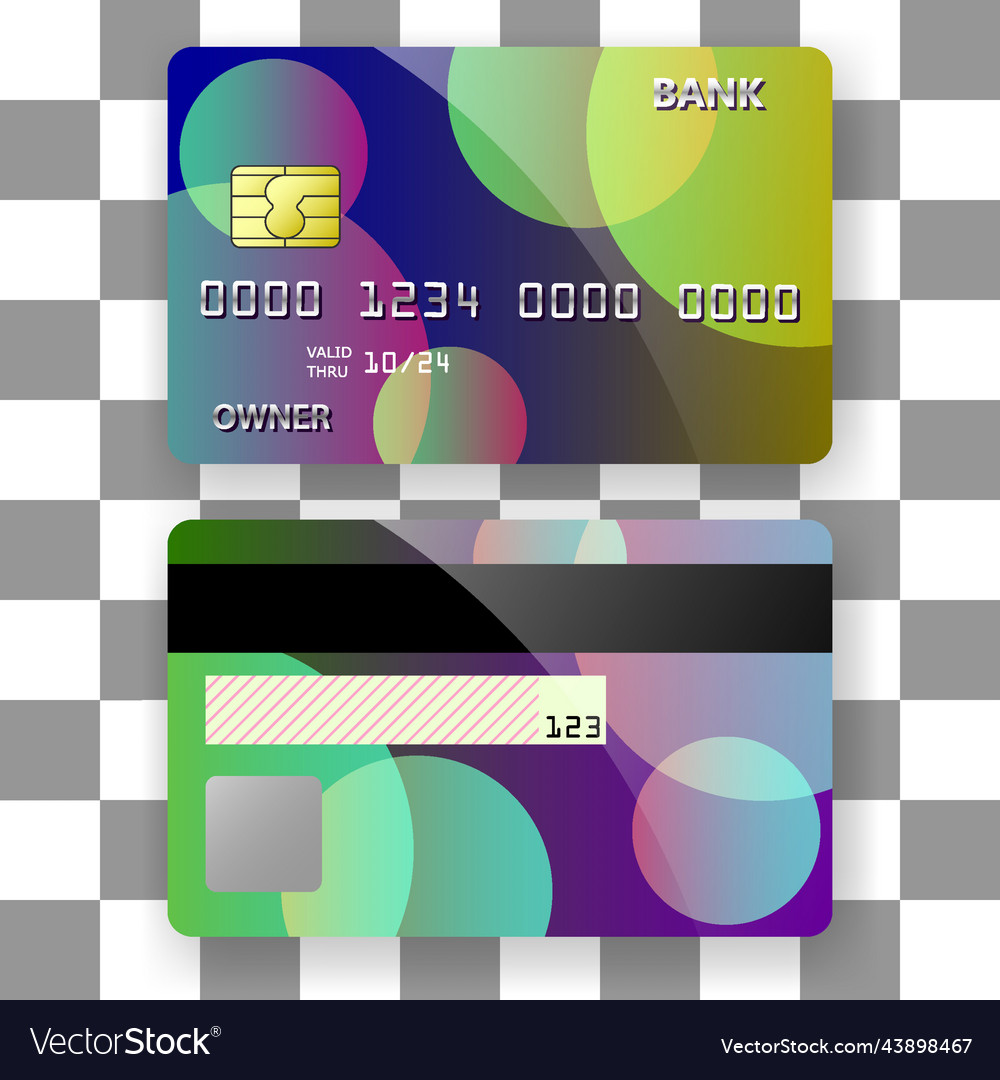 Banking card template background circle pattern