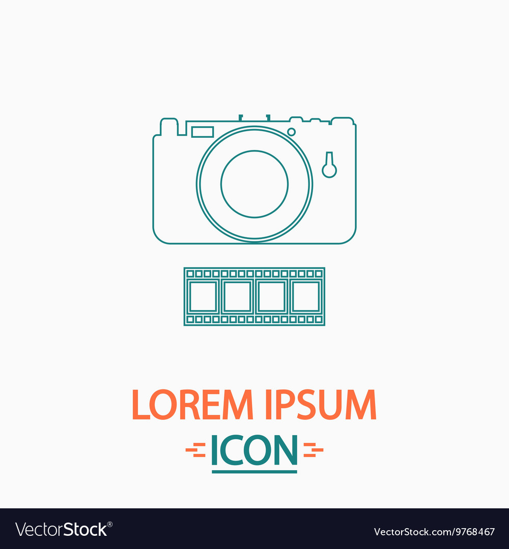 Camera computer symbol vector image Camera computer symbol