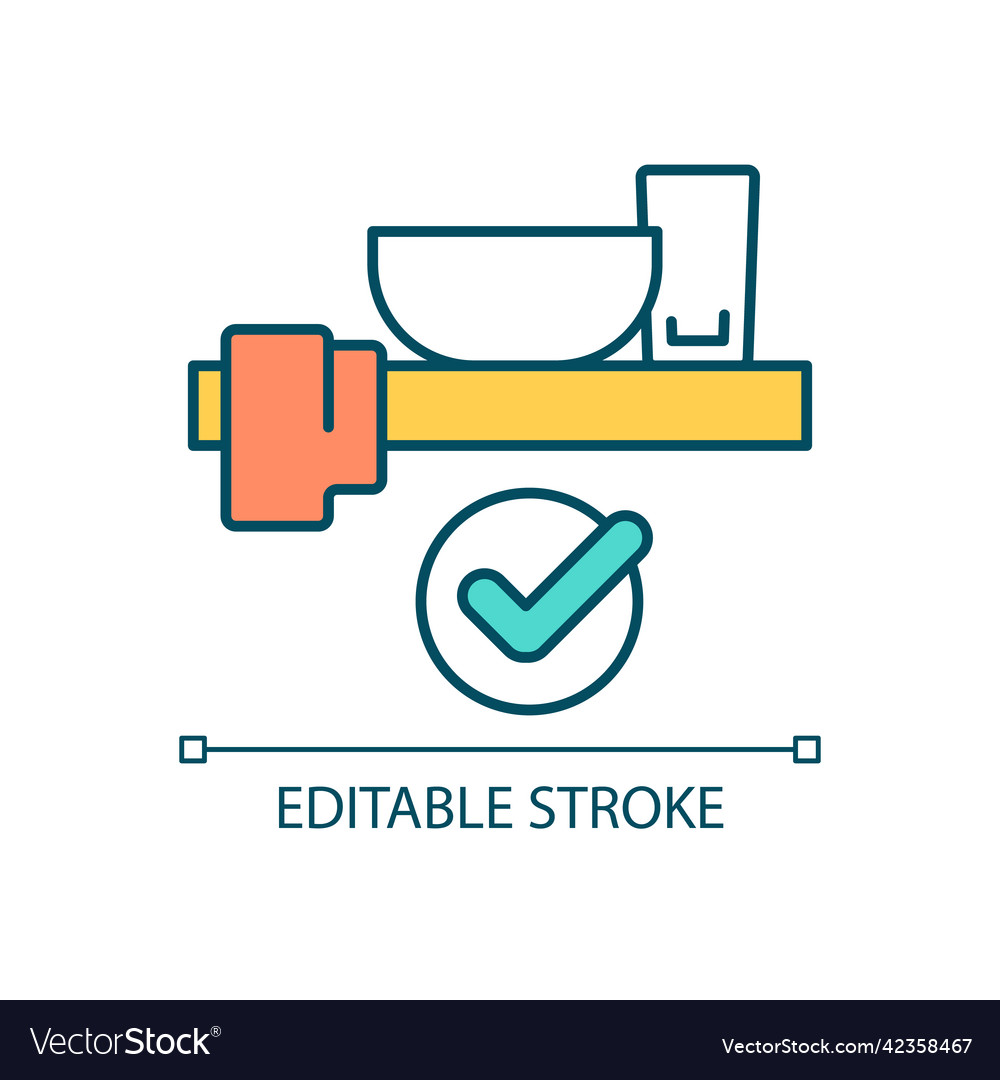 Correct table setting rgb color icon Vector Image Correct table setting rgb color icon