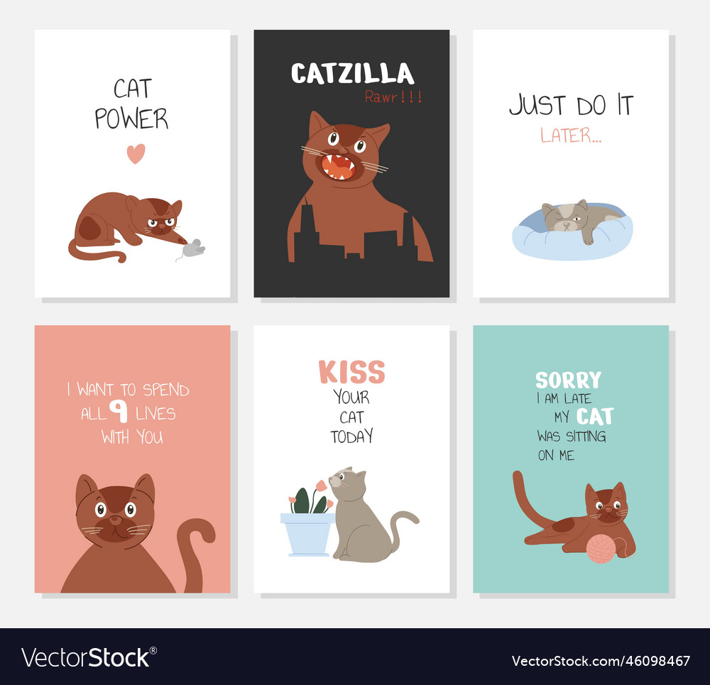 Cute Cat Growth Banner Set