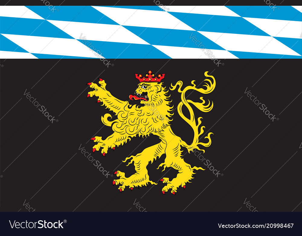 Flag of upper bavaria in bavaria germany Vector Image