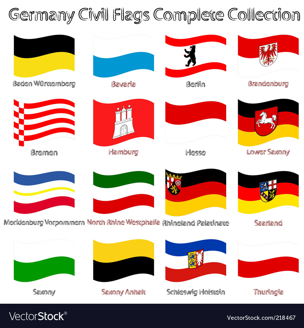 Germany civil flags Royalty Free Vector Image - VectorStock