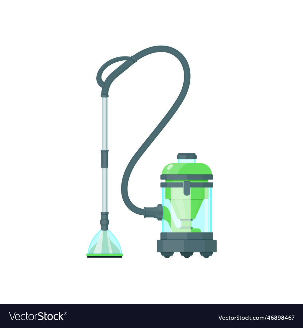 Green vacuum cleaner cartoon