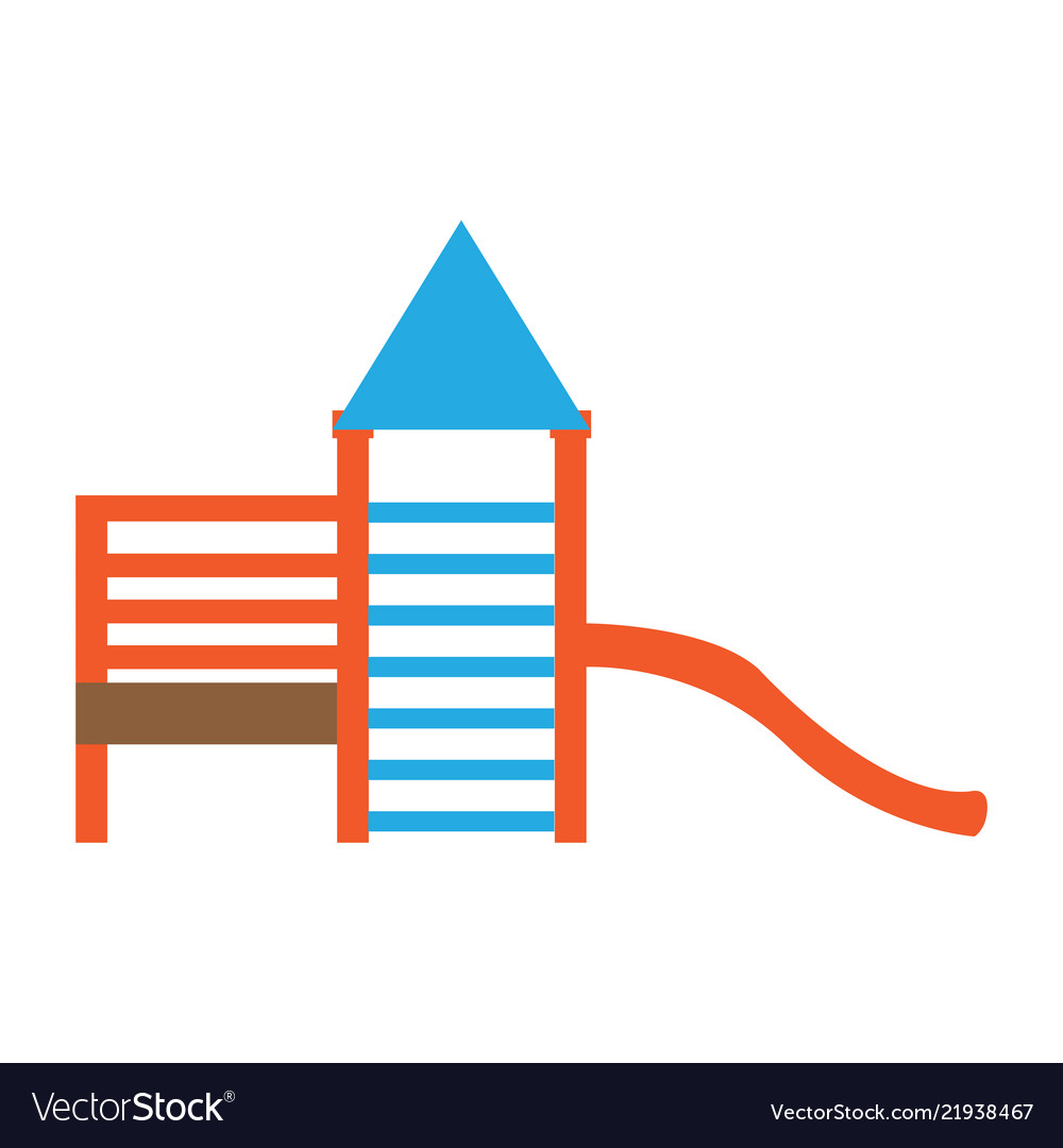 Isolated playground slide icon