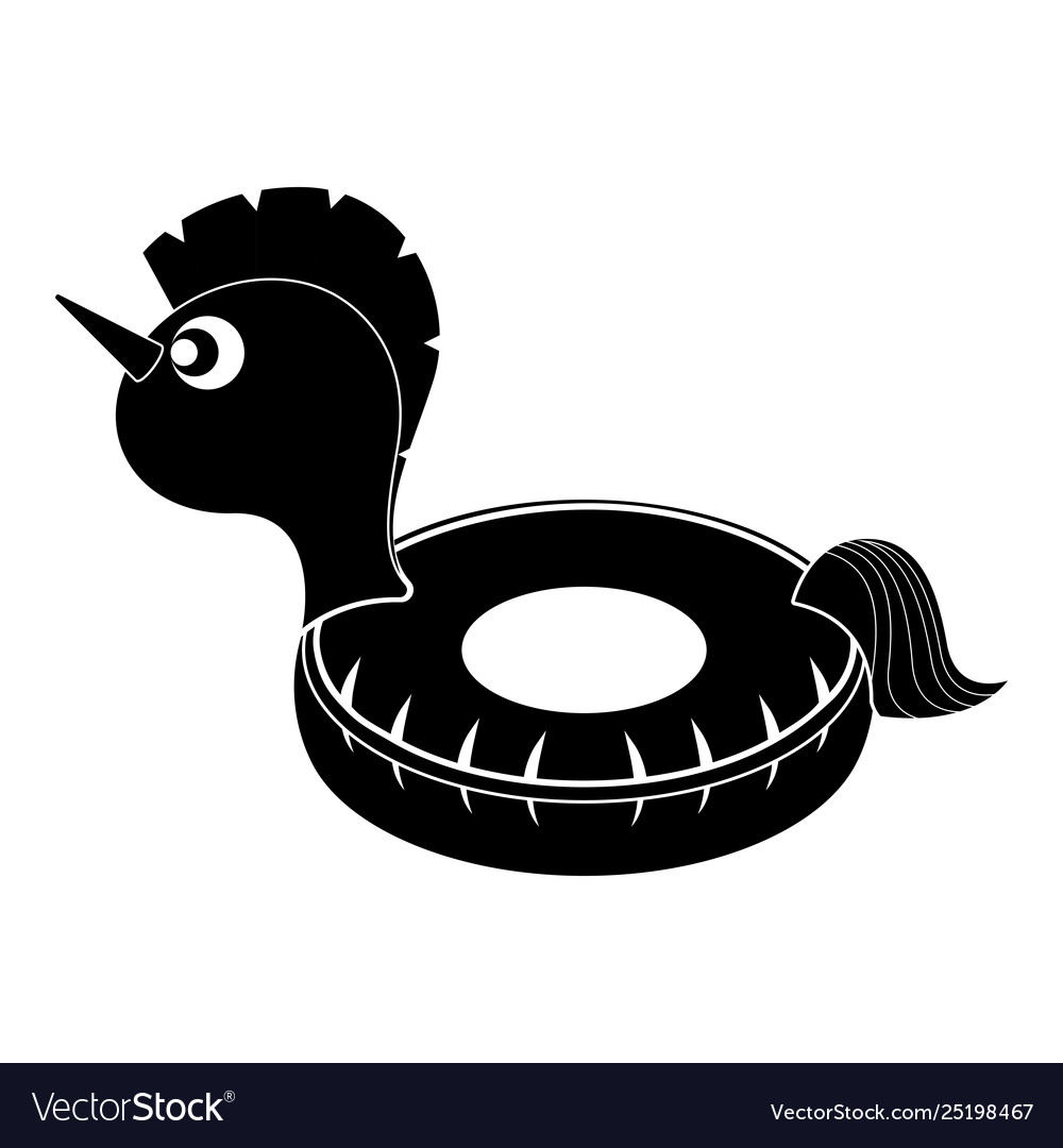 Isolated pool float shaped unicorn icon