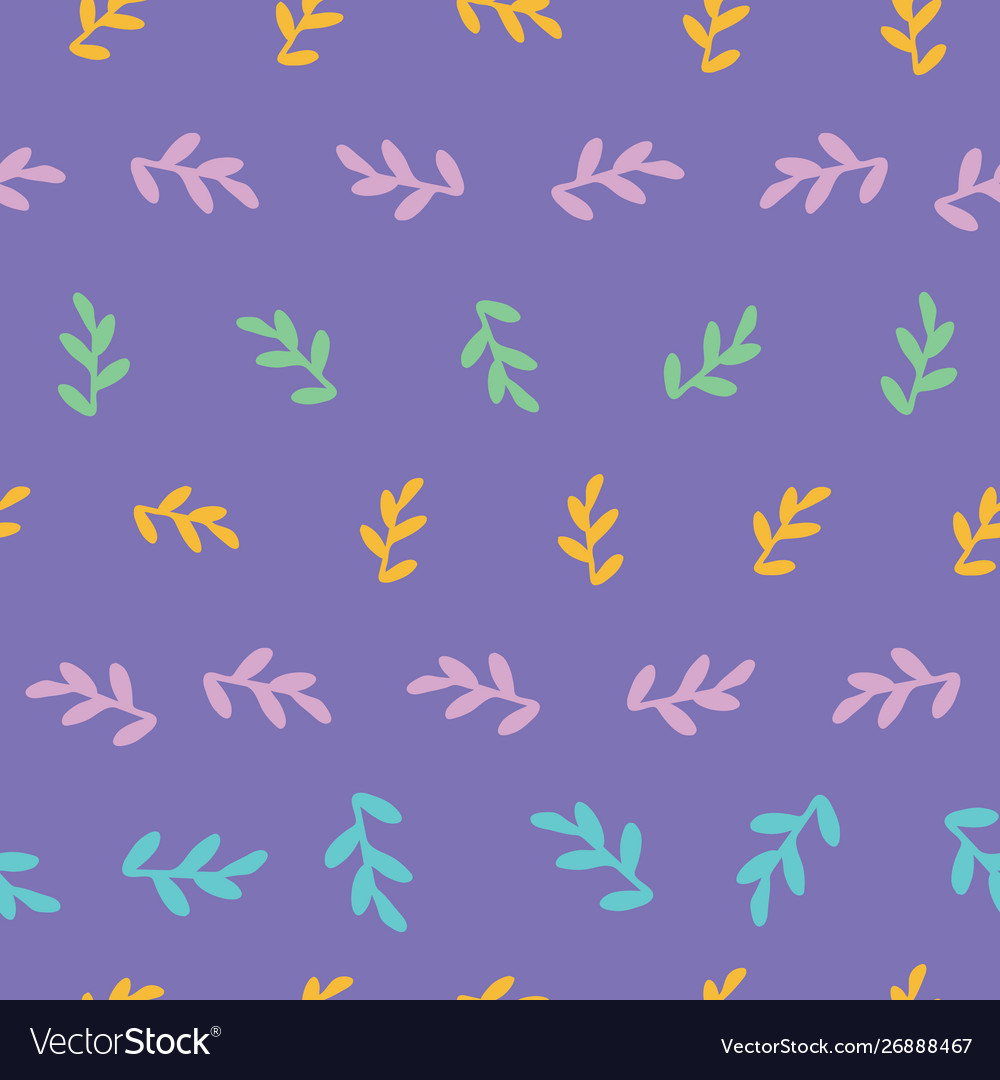 Leaves seamless repeat pattern background vector image Leaves seamless repeat pattern background