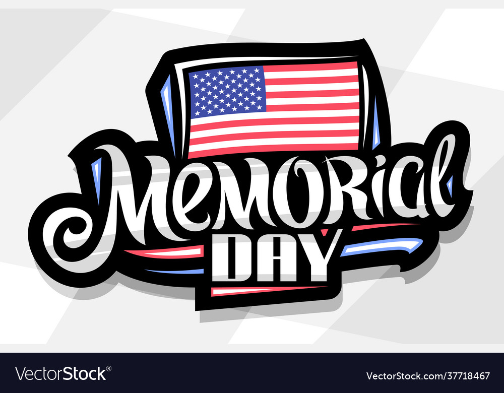 Logo for memorial day Royalty Free Vector Image