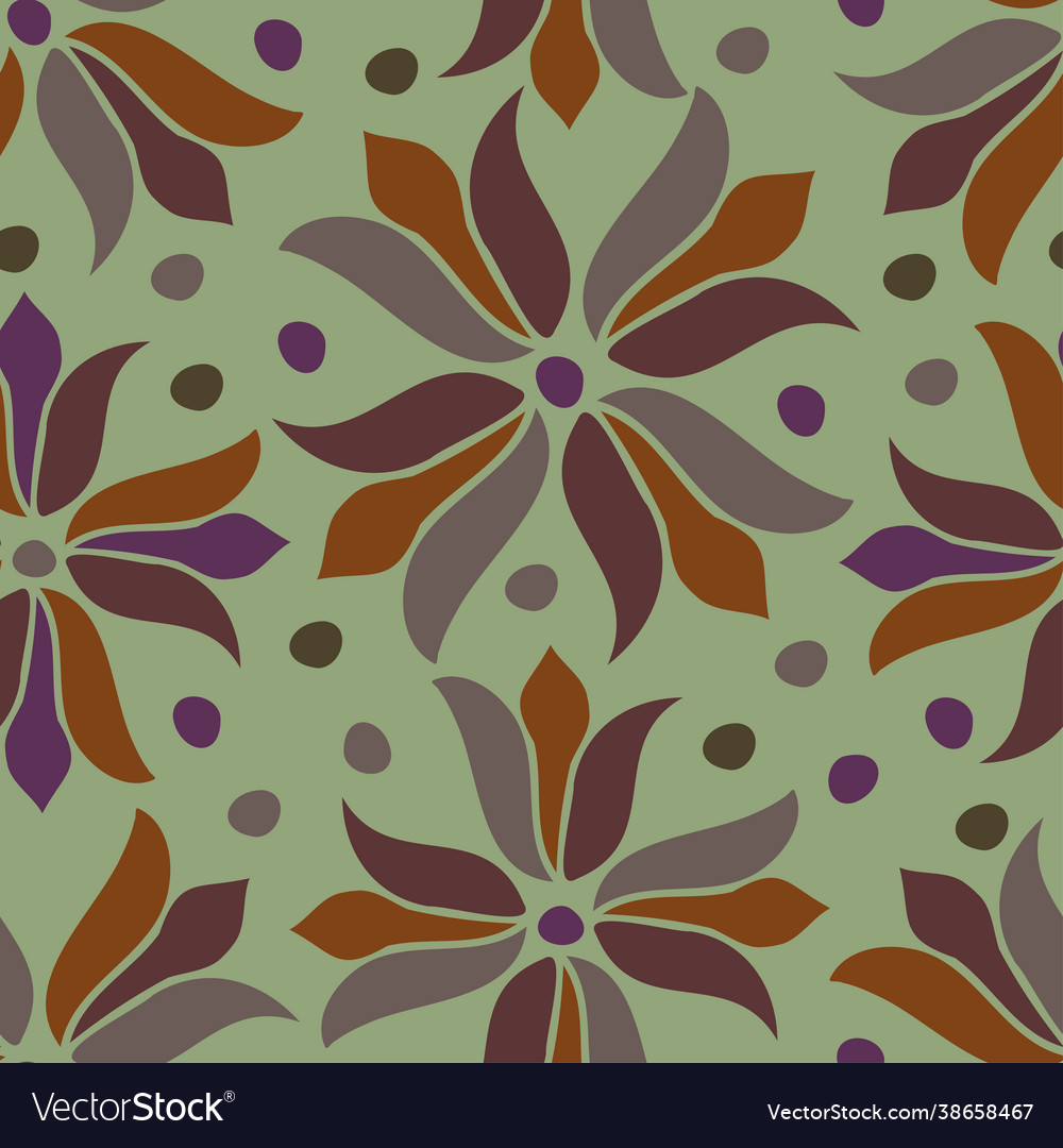 Seamless colorful design pattern botanical