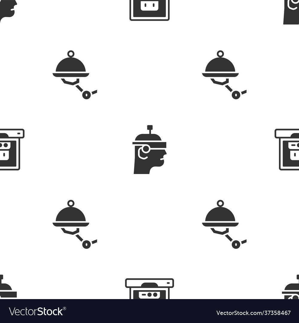 Set creating robot smart glasses and waiter vector image Set creating robot smart glasses and waiter