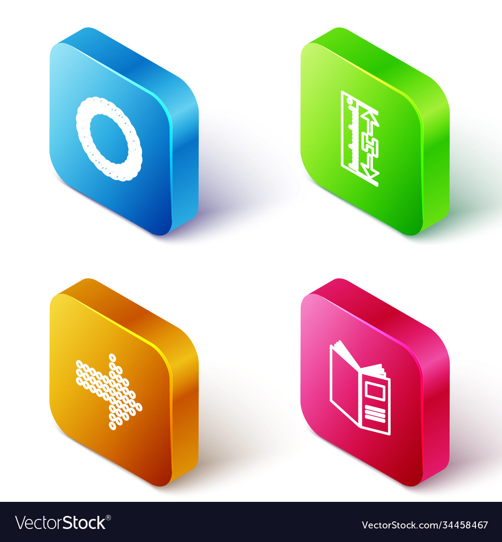 Set isometric line laurel wreath measuring height Vector Image Set isometric line laurel wreath measuring height