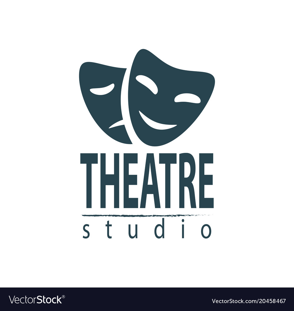 Set theater studio logo design Royalty Free Vector Image