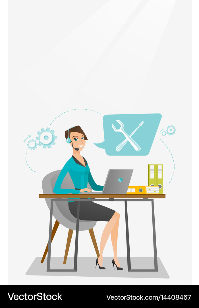 Technical support operator Royalty Free Vector Image