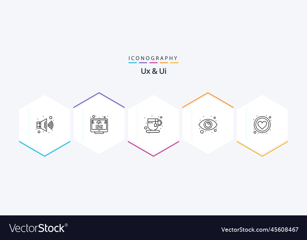 Ux and ui 25 line icon pack including like app
