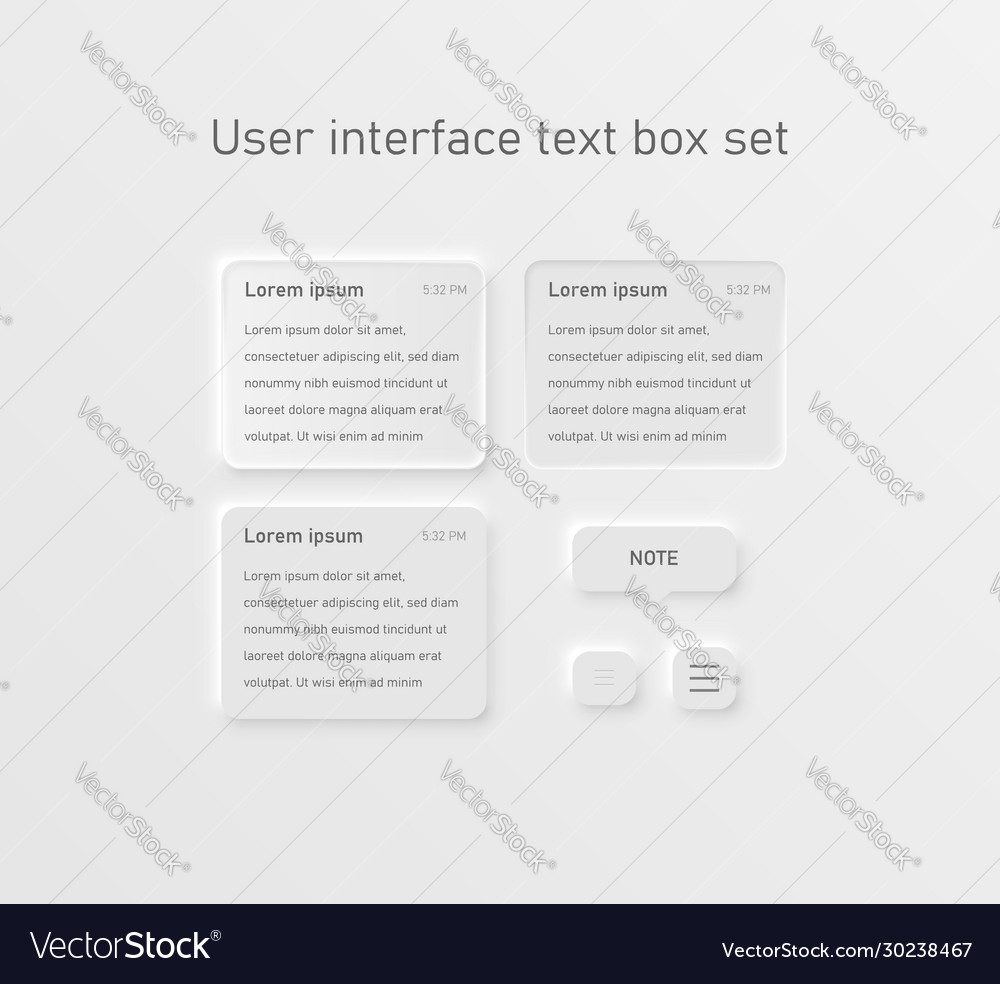 Very high detailed white user interface text Vector Image