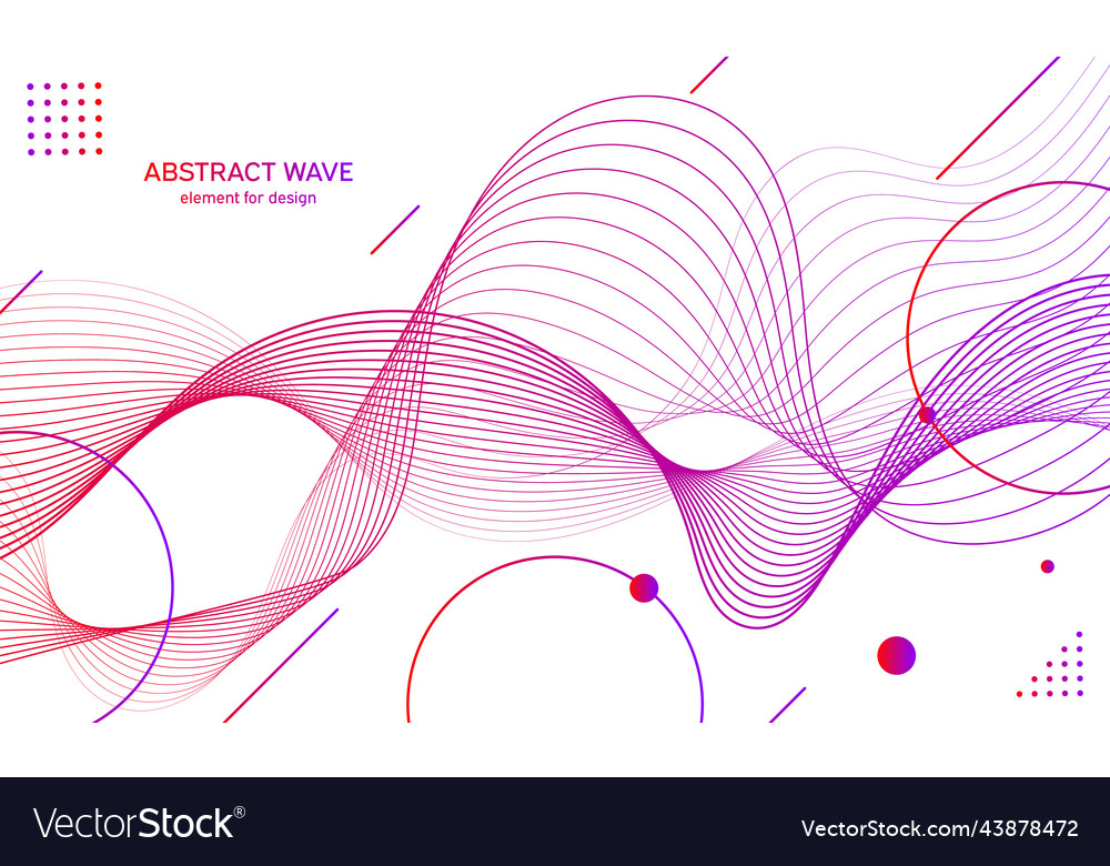 Abstract Wave Element - Colorful Frequency