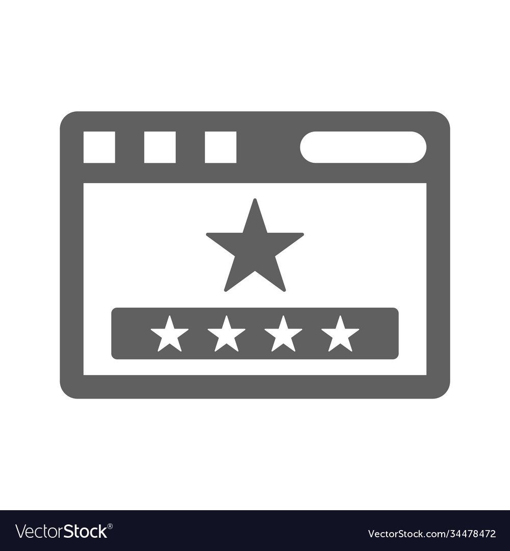 Browser star web page icon gray color