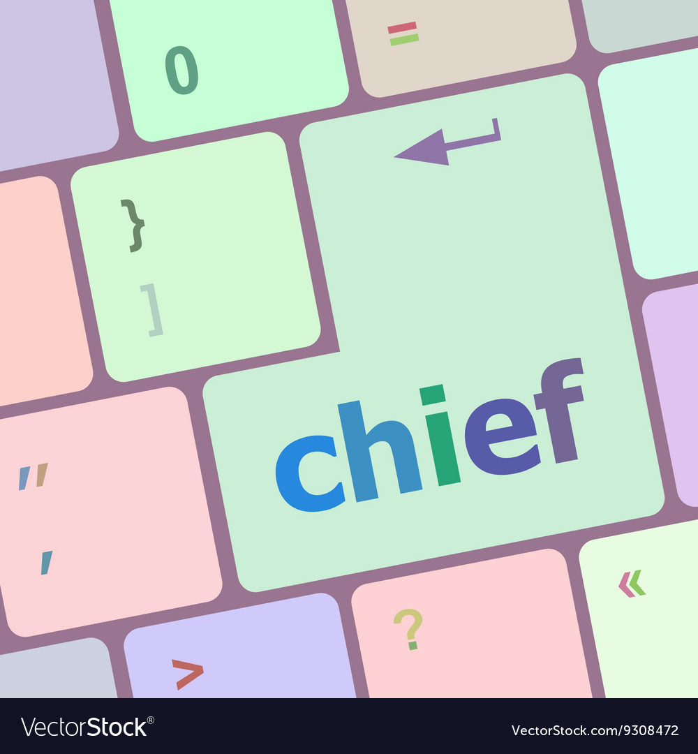 Chief button on computer pc keyboard key