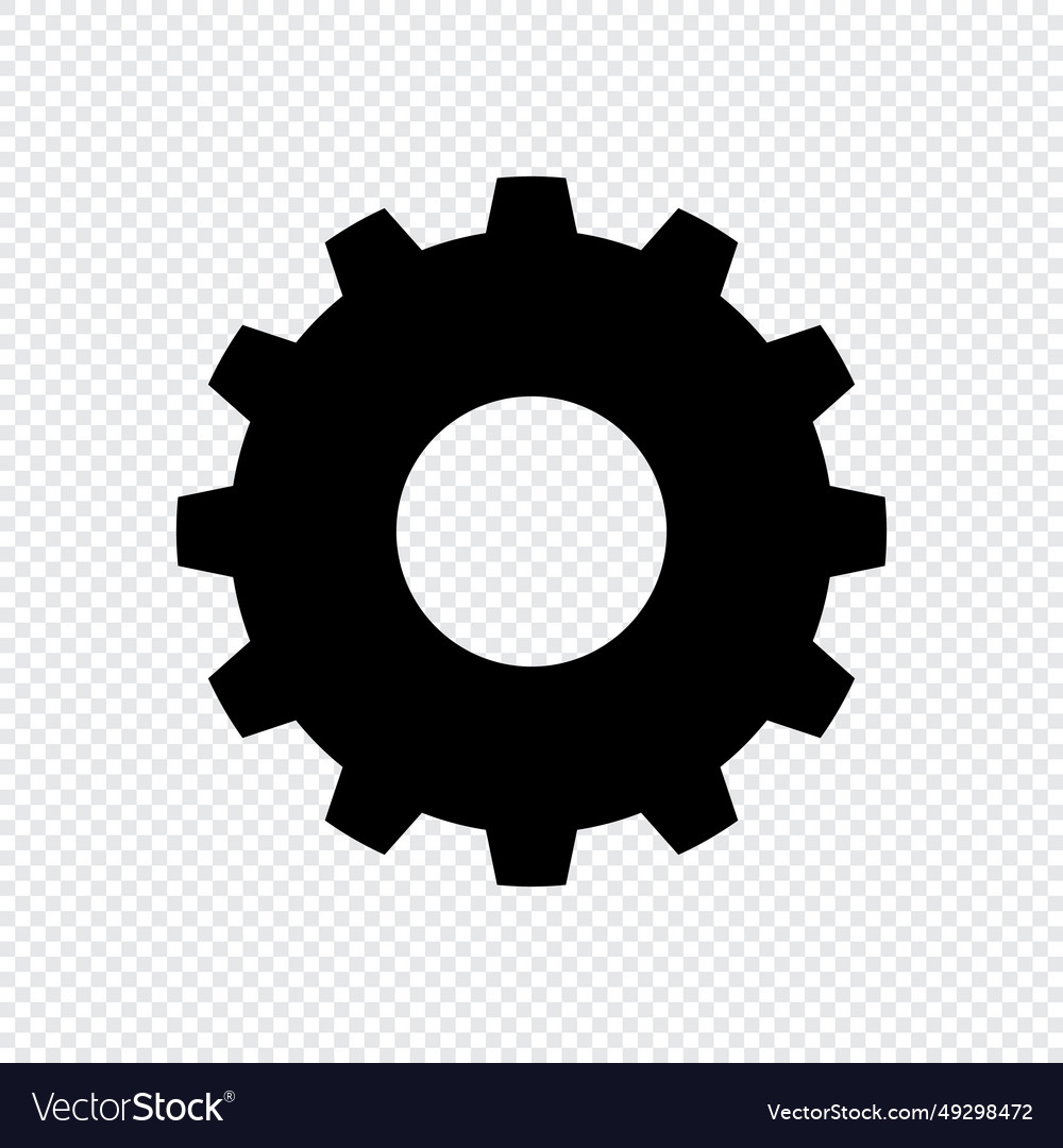 Cogwheel or gear icon simple cog wheel Royalty Free Vector