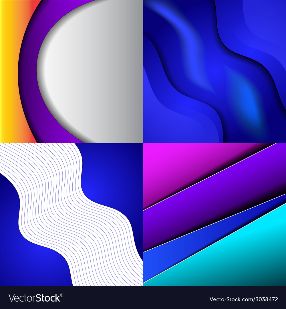 Collection of abstract multicolored backgrounds